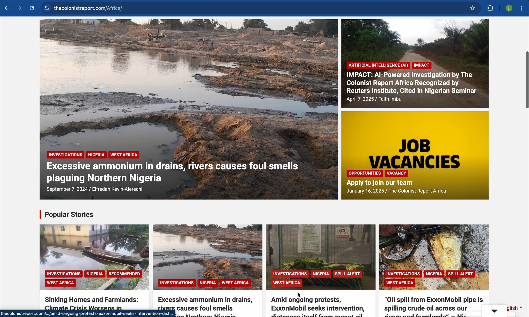 The Colonist Report Africa-TCR Africa